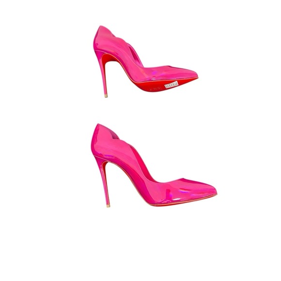 Christian Louboutin Hot Chick Patent Psychic Fuxia Pink Pumps Size 36.5 US 6.5 - Picture 9 of 11